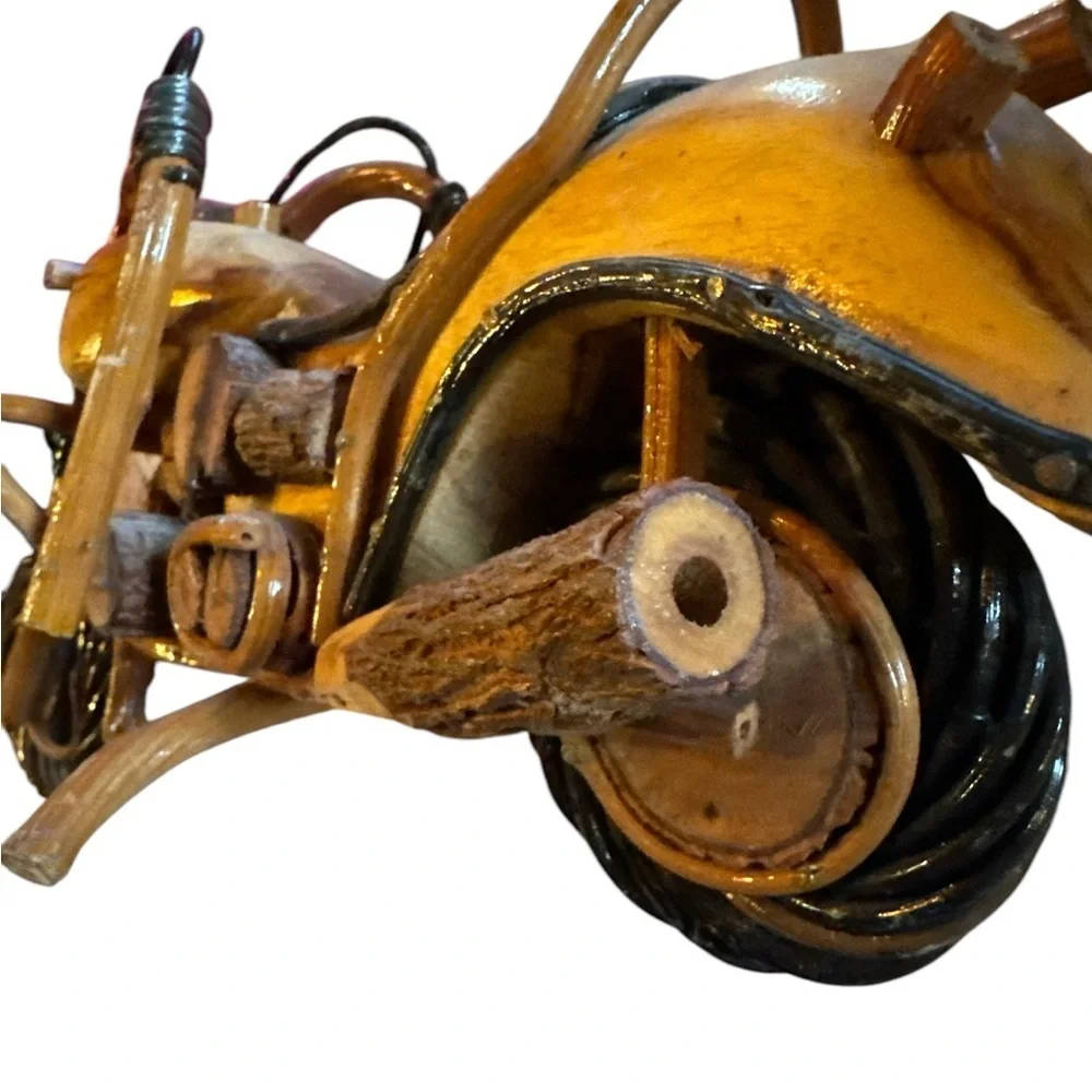 Wooden Motorcycle Sculpture